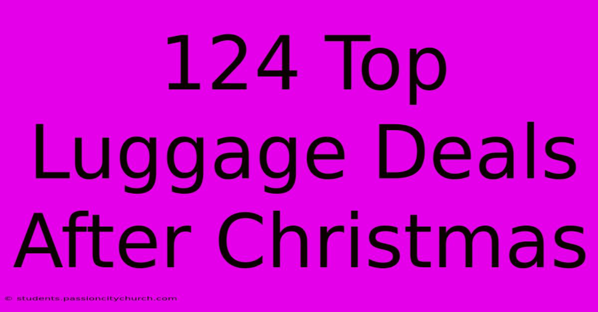 124 Top Luggage Deals After Christmas