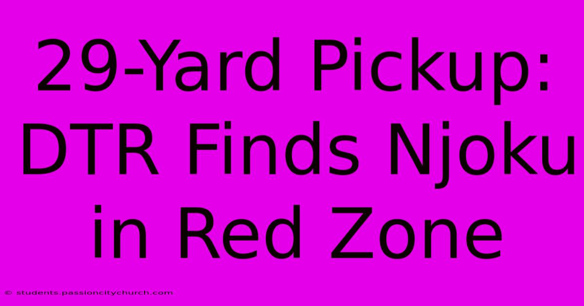 29-Yard Pickup: DTR Finds Njoku In Red Zone