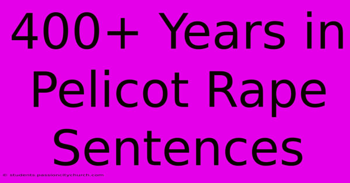 400+ Years In Pelicot Rape Sentences