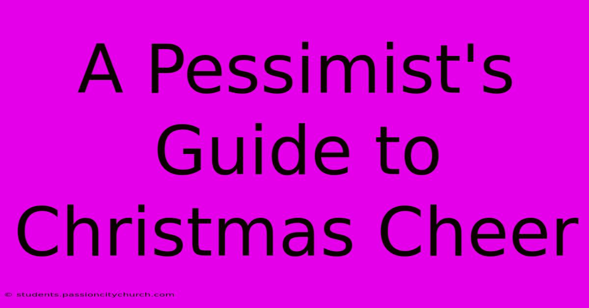 A Pessimist's Guide To Christmas Cheer