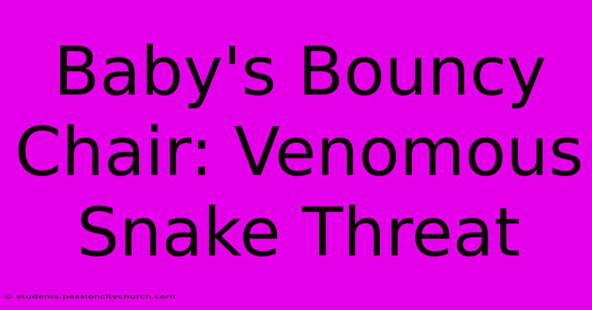 Baby's Bouncy Chair: Venomous Snake Threat