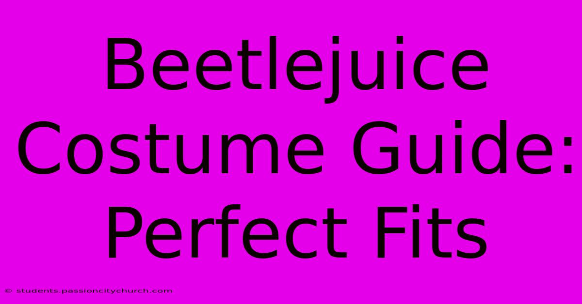 Beetlejuice Costume Guide:  Perfect Fits