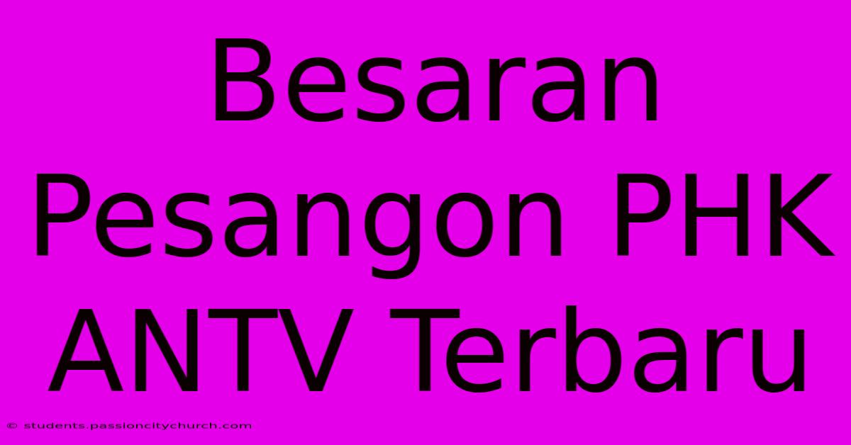 Besaran Pesangon PHK ANTV Terbaru