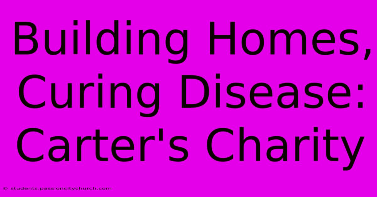 Building Homes, Curing Disease: Carter's Charity