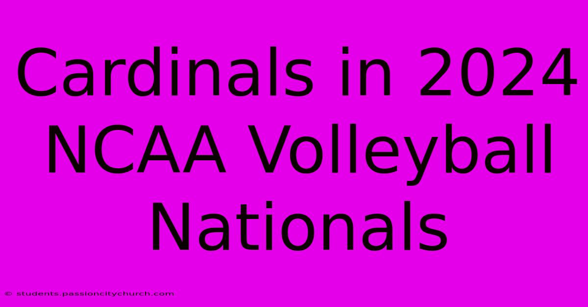 Cardinals In 2024 NCAA Volleyball Nationals