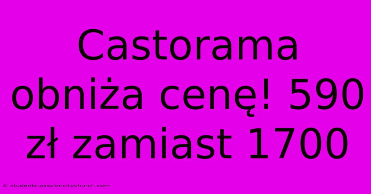 Castorama Obniża Cenę! 590 Zł Zamiast 1700