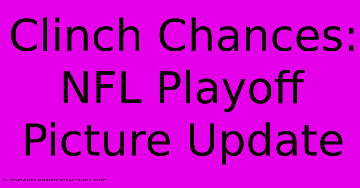 Clinch Chances: NFL Playoff Picture Update