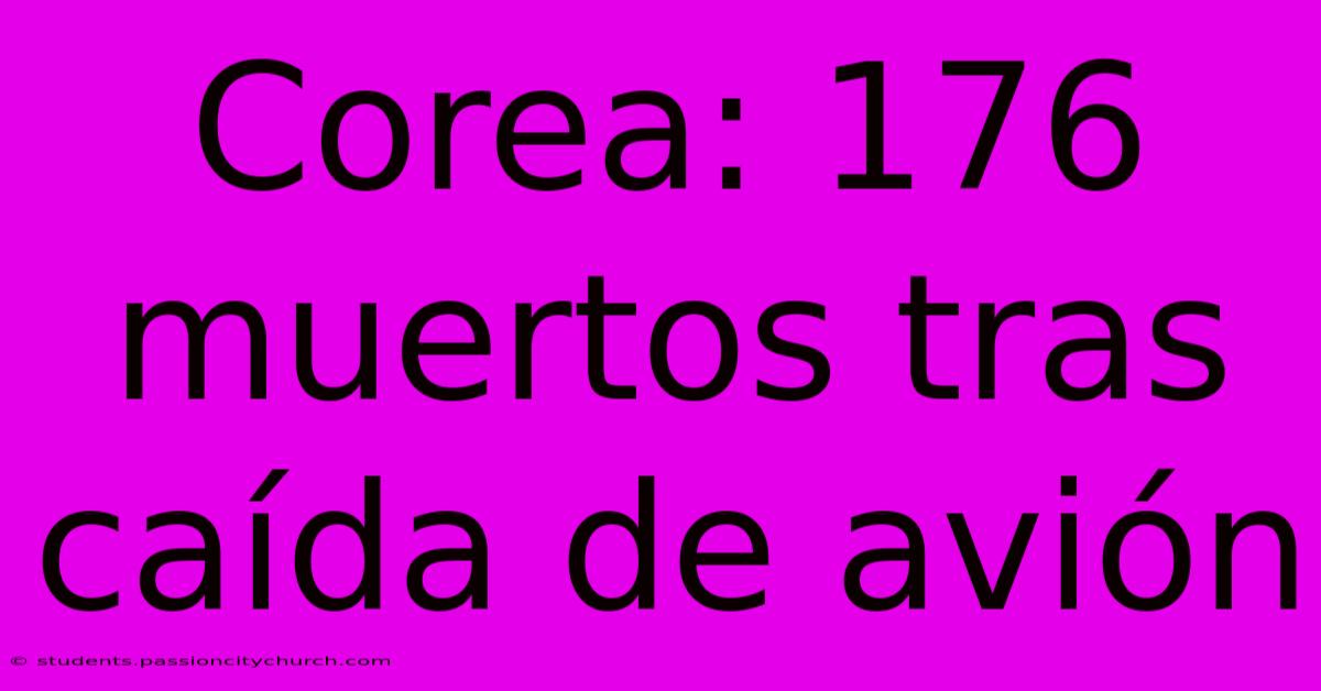 Corea: 176 Muertos Tras Caída De Avión