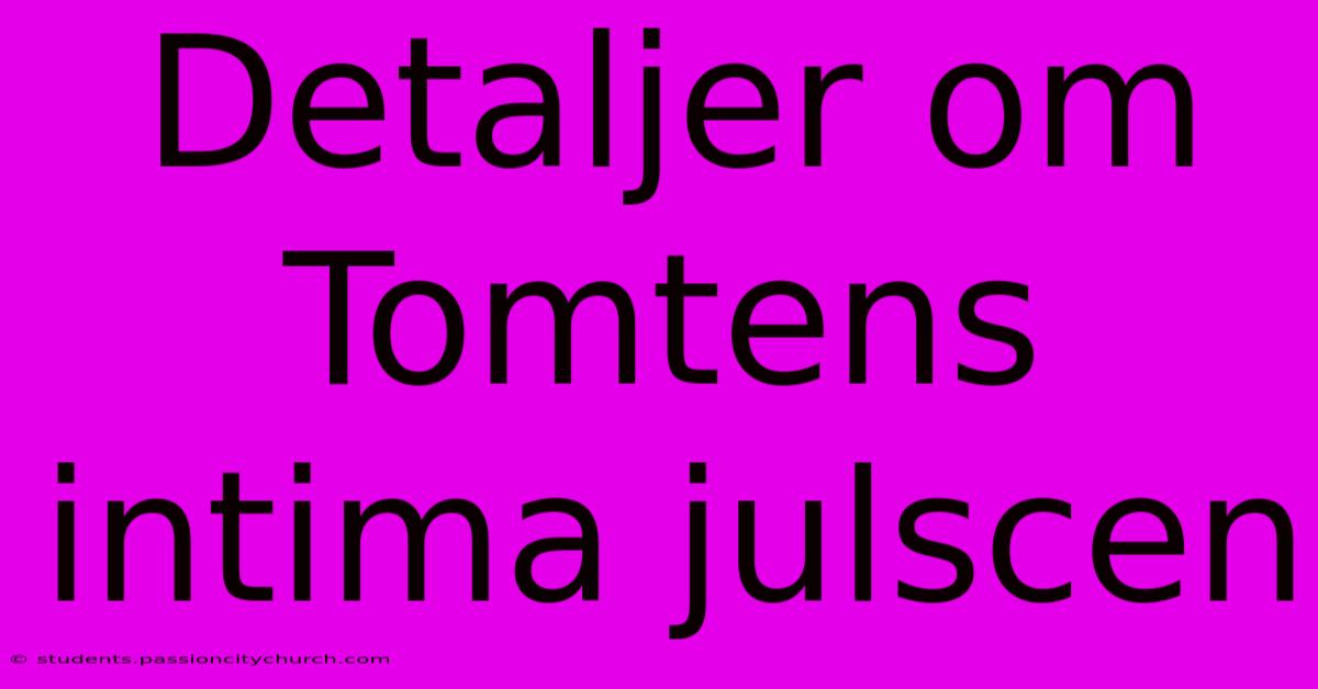 Detaljer Om Tomtens Intima Julscen