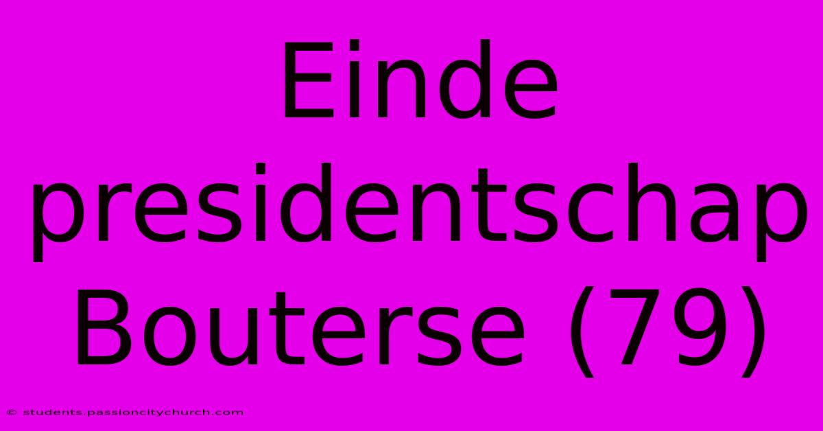 Einde Presidentschap Bouterse (79)