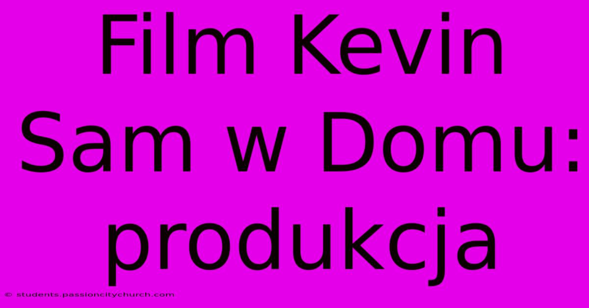 Film Kevin Sam W Domu: Produkcja