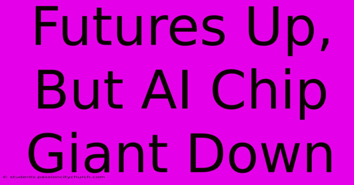 Futures Up, But AI Chip Giant Down