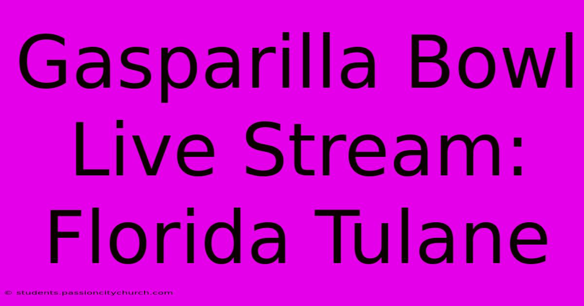 Gasparilla Bowl Live Stream: Florida Tulane