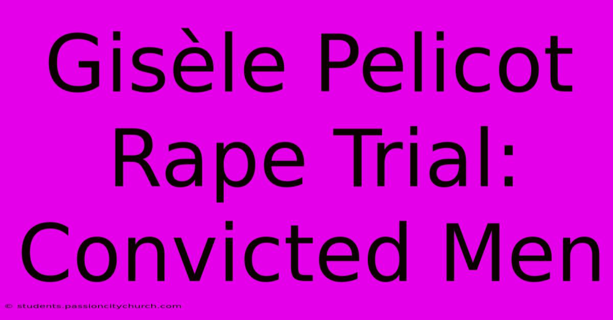 Gisèle Pelicot Rape Trial: Convicted Men