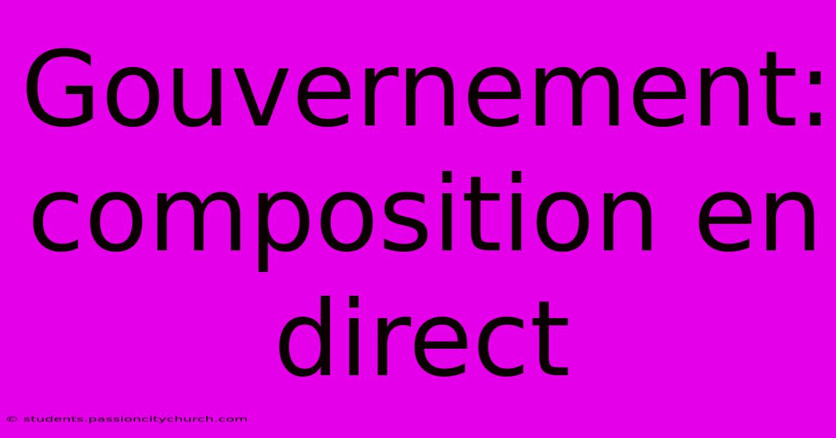 Gouvernement: Composition En Direct