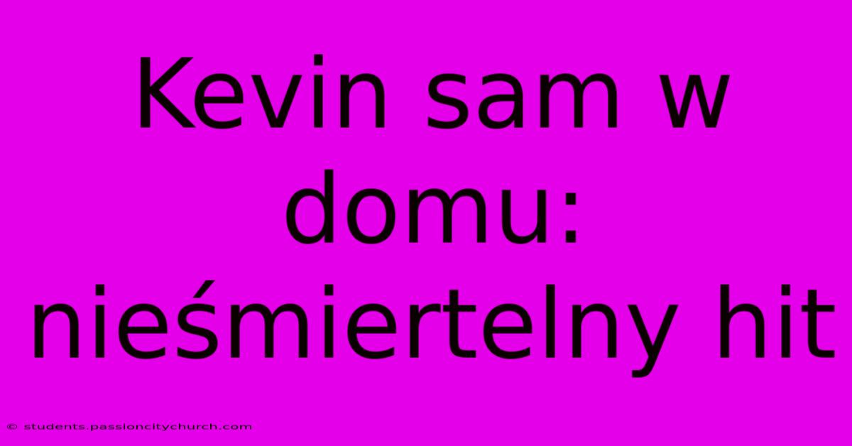 Kevin Sam W Domu: Nieśmiertelny Hit