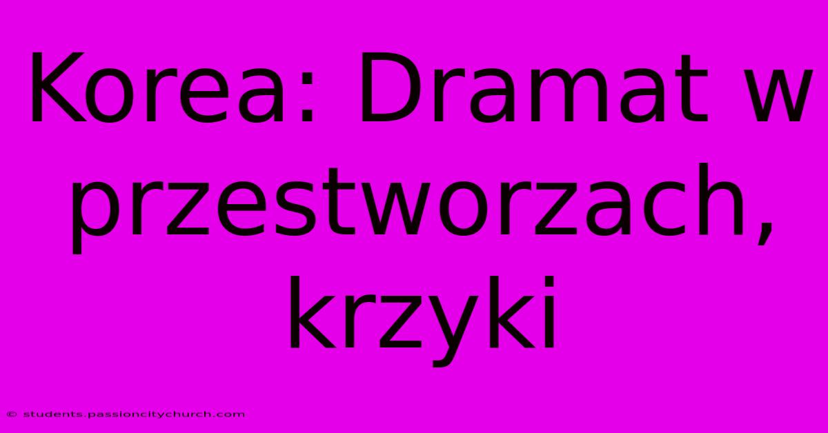 Korea: Dramat W Przestworzach, Krzyki