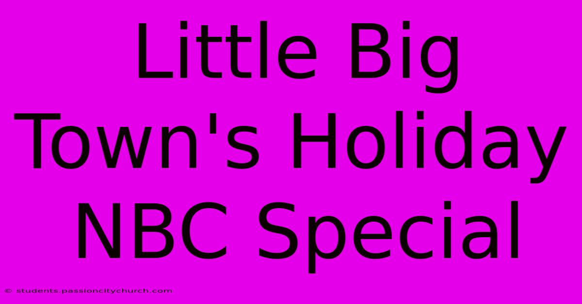 Little Big Town's Holiday NBC Special