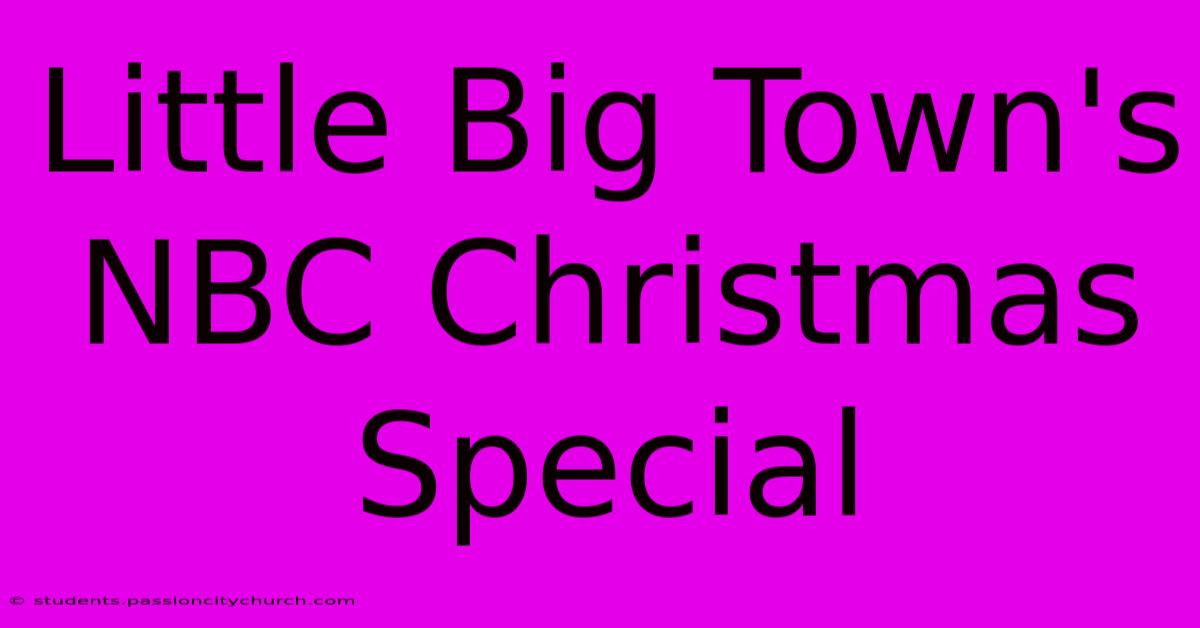 Little Big Town's NBC Christmas Special