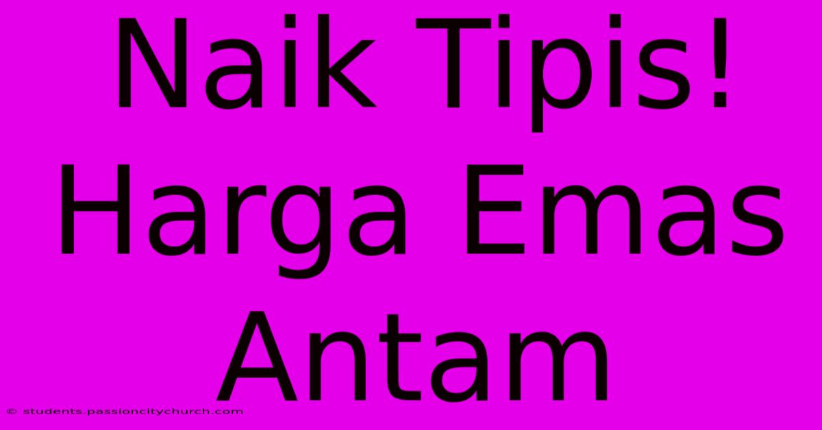 Naik Tipis! Harga Emas Antam