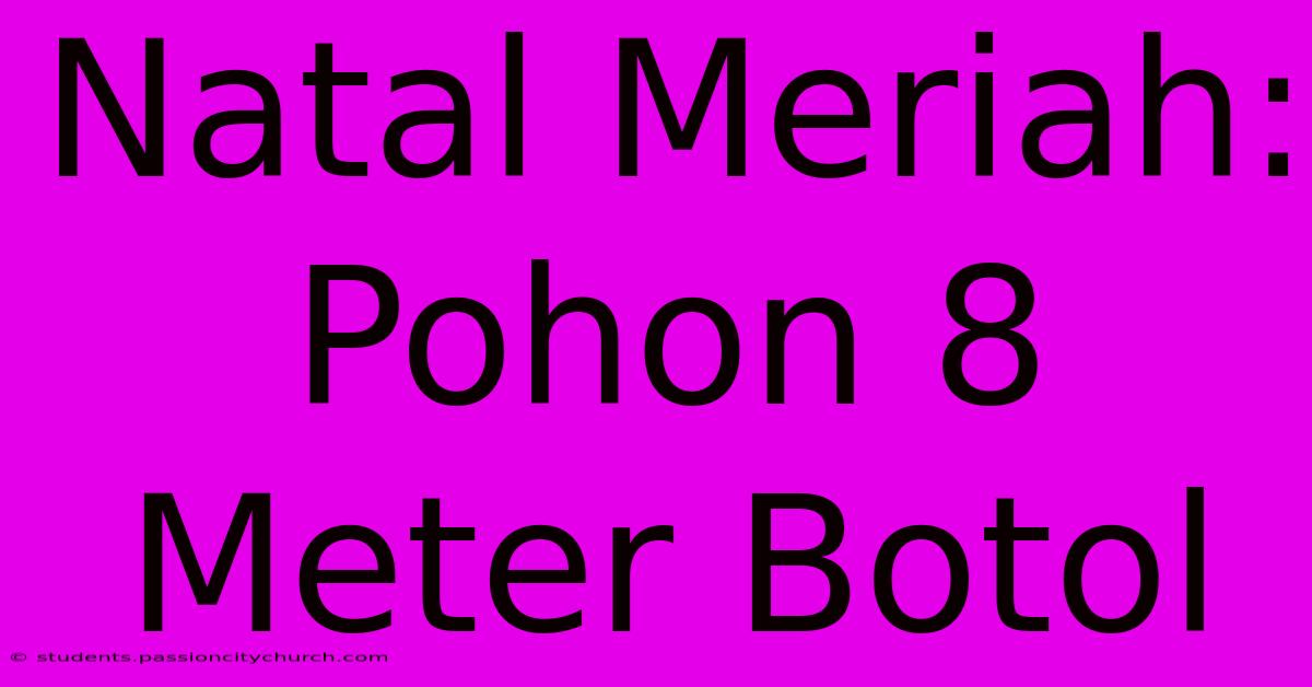 Natal Meriah: Pohon 8 Meter Botol