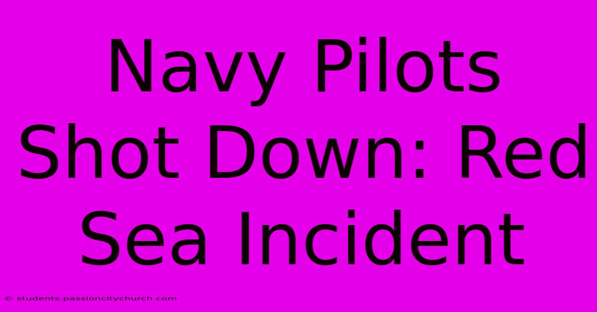 Navy Pilots Shot Down: Red Sea Incident