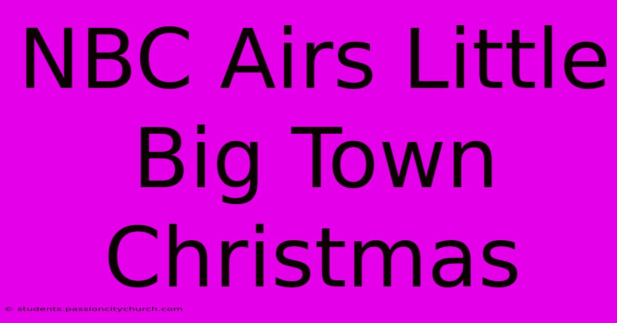 NBC Airs Little Big Town Christmas