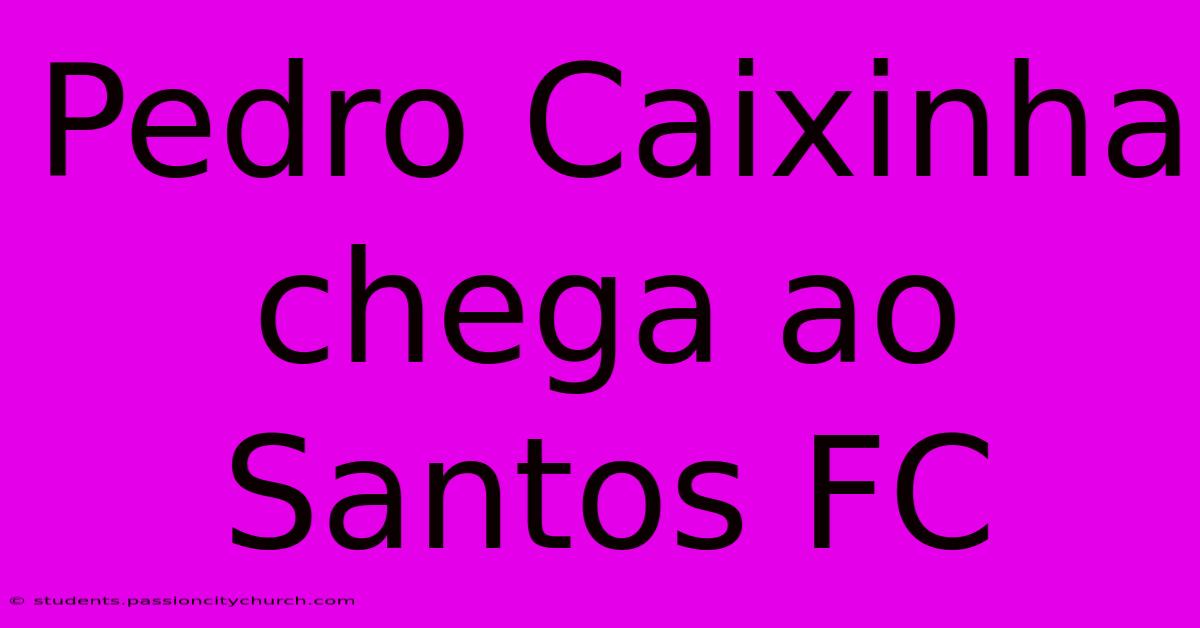 Pedro Caixinha Chega Ao Santos FC