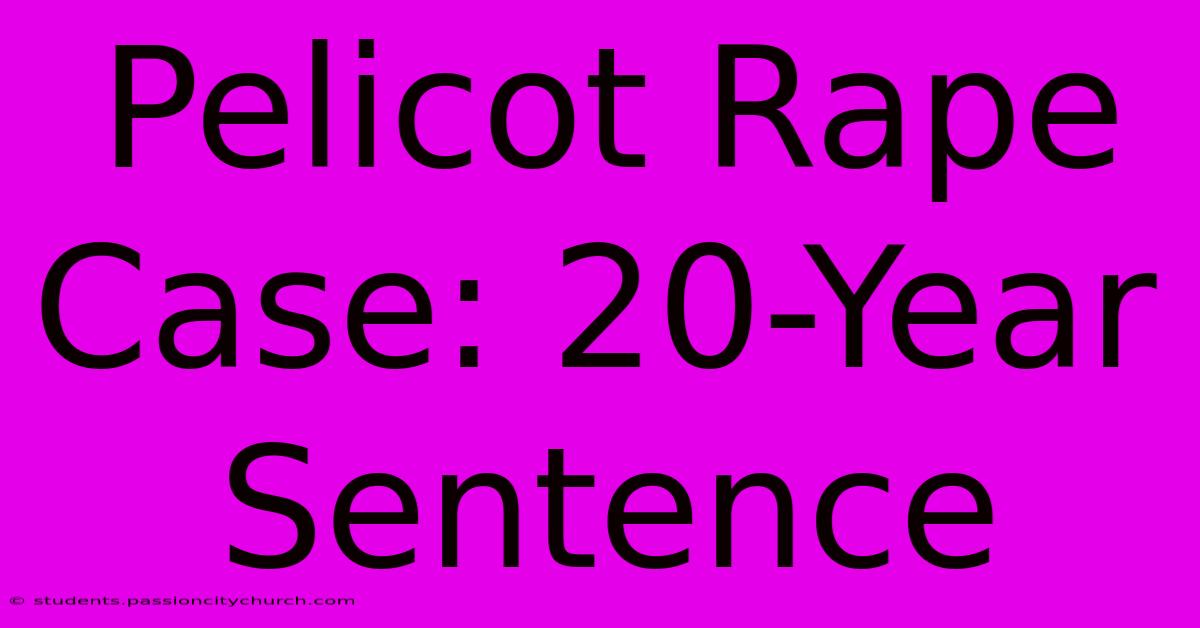 Pelicot Rape Case: 20-Year Sentence