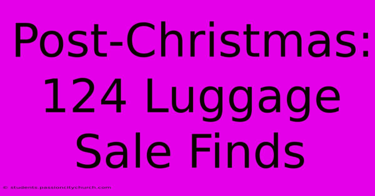 Post-Christmas: 124 Luggage Sale Finds