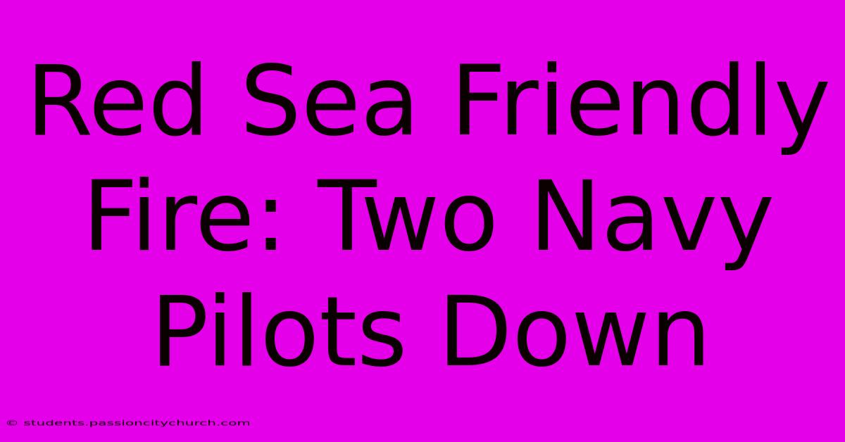 Red Sea Friendly Fire: Two Navy Pilots Down