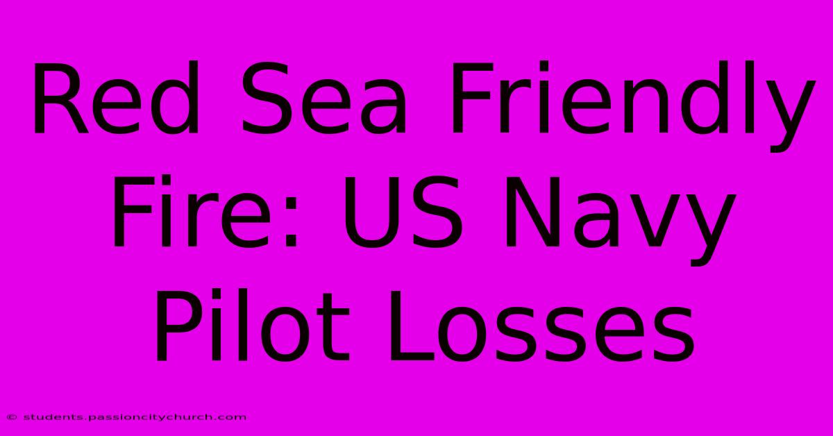 Red Sea Friendly Fire: US Navy Pilot Losses