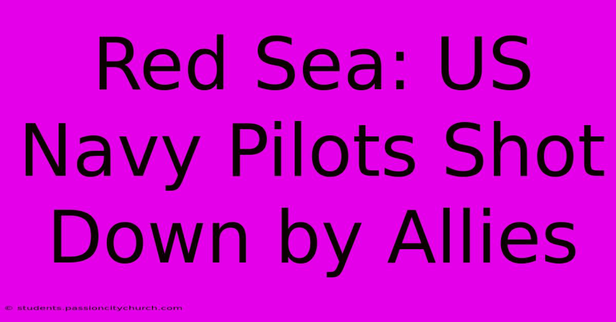 Red Sea: US Navy Pilots Shot Down By Allies