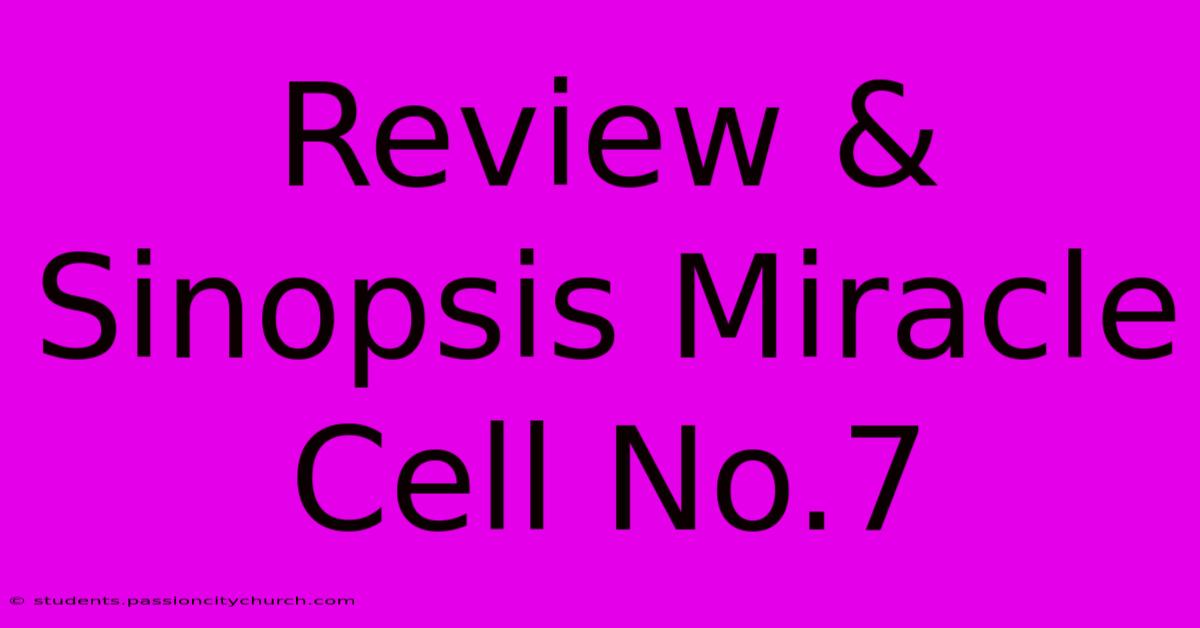 Review & Sinopsis Miracle Cell No.7