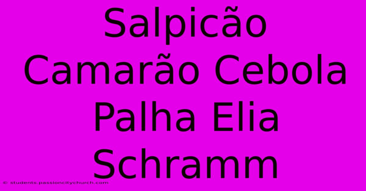 Salpicão Camarão Cebola Palha Elia Schramm