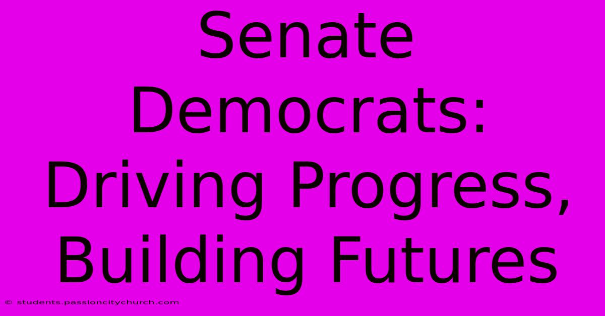 Senate Democrats: Driving Progress, Building Futures