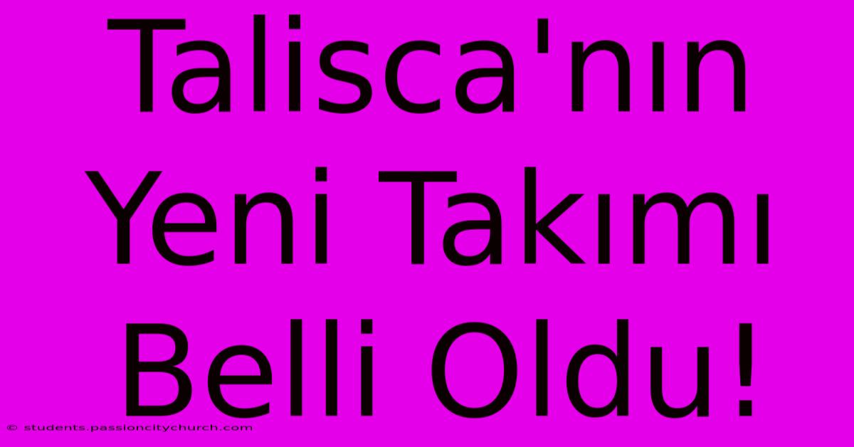 Talisca'nın Yeni Takımı Belli Oldu!