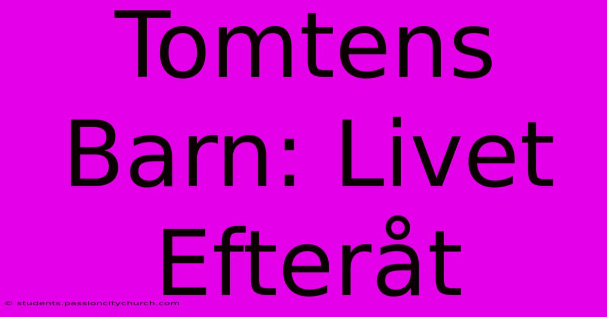 Tomtens Barn: Livet Efteråt