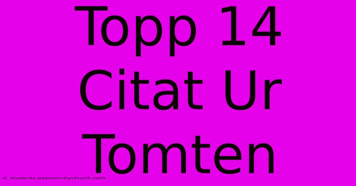 Topp 14 Citat Ur Tomten