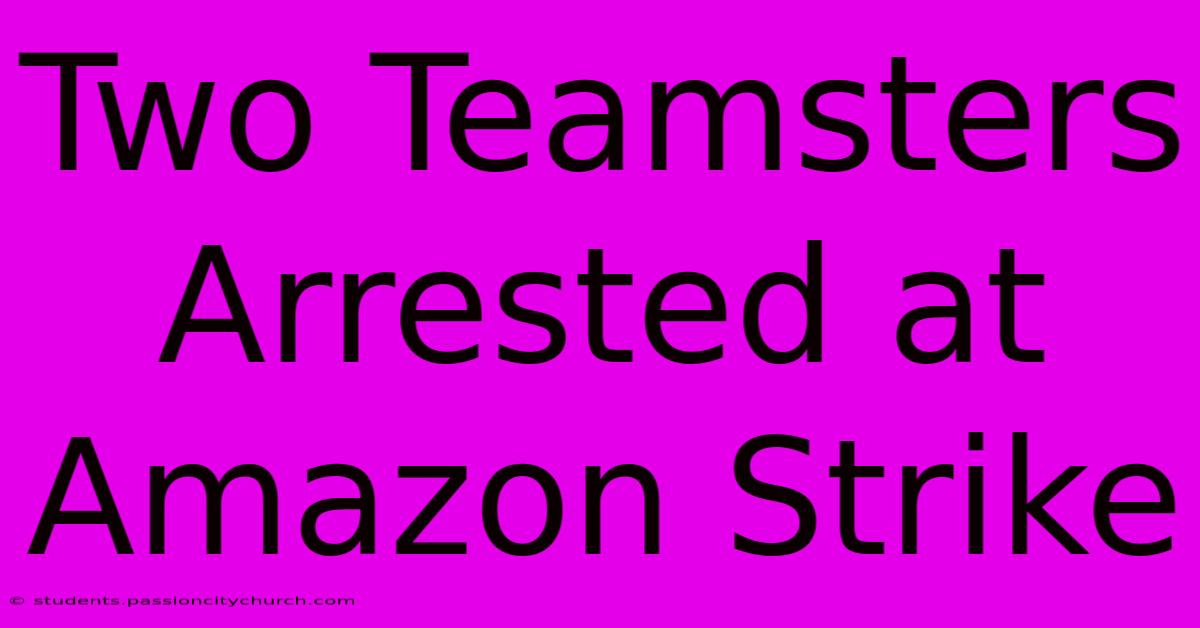 Two Teamsters Arrested At Amazon Strike