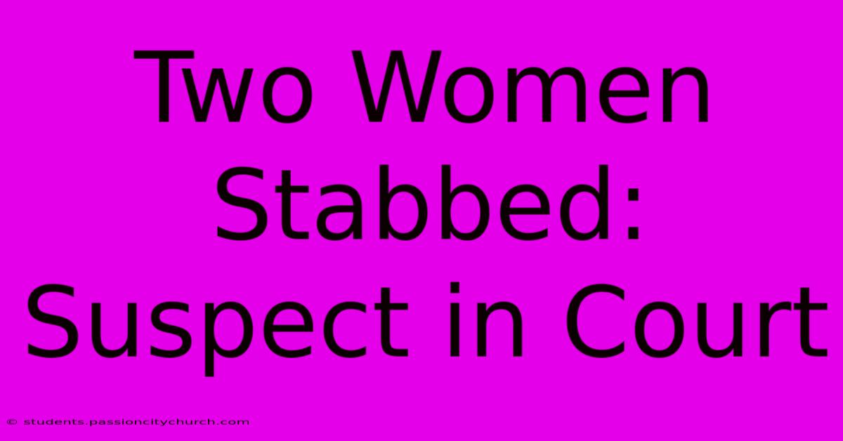 Two Women Stabbed: Suspect In Court