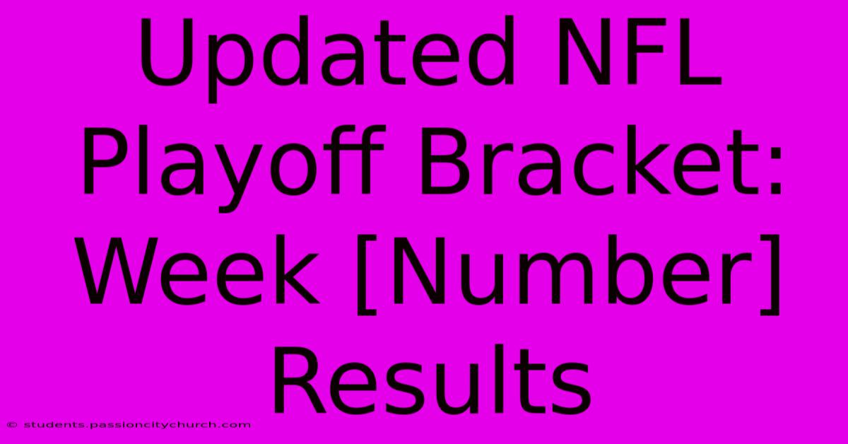 Updated NFL Playoff Bracket: Week [Number] Results