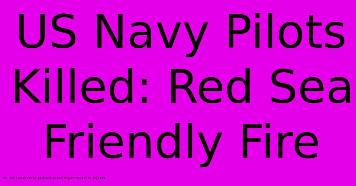 US Navy Pilots Killed: Red Sea Friendly Fire