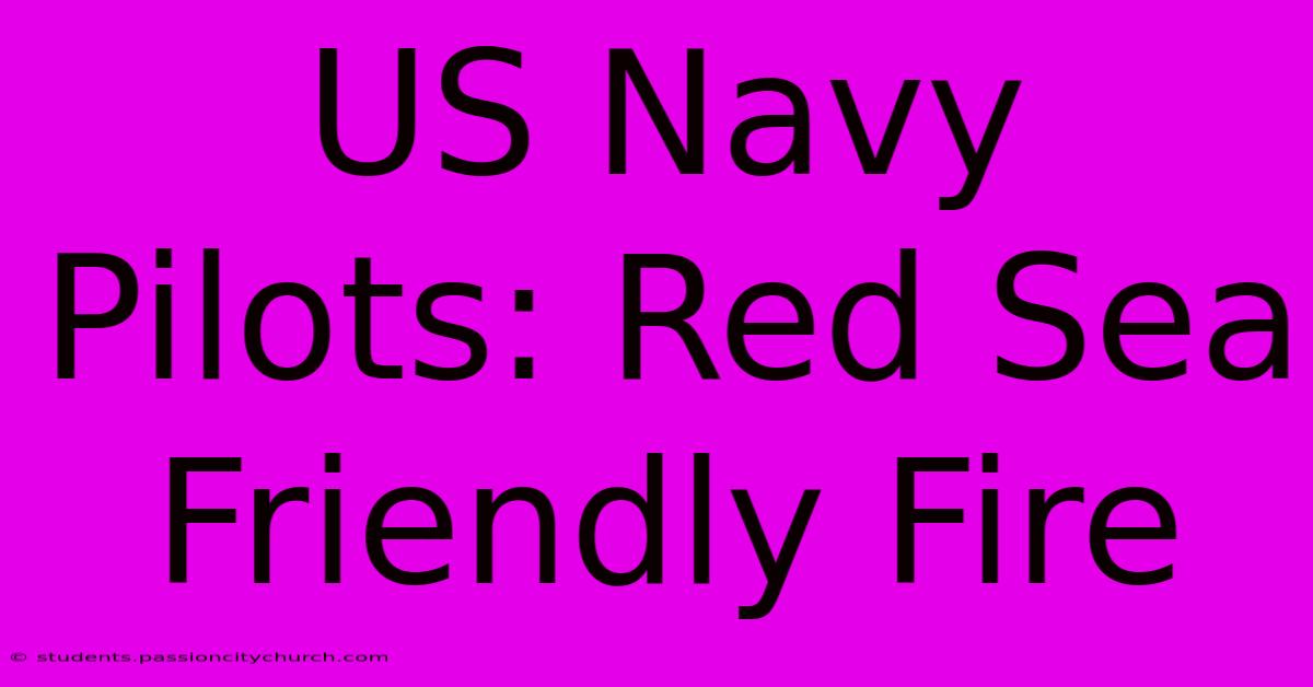 US Navy Pilots: Red Sea Friendly Fire