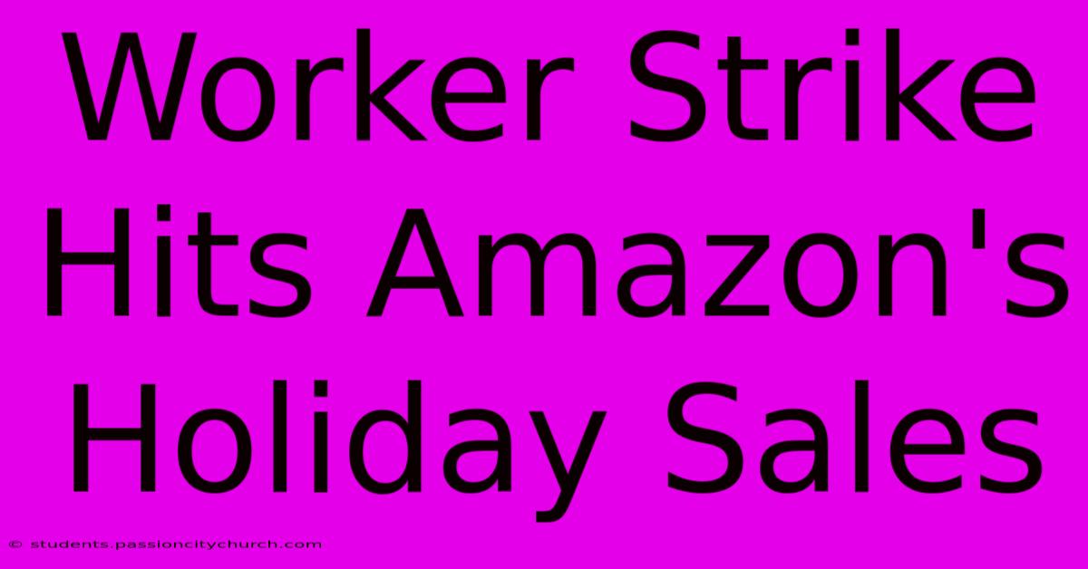 Worker Strike Hits Amazon's Holiday Sales